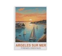 1000 Piece Puzzles，Argelès-sur-Mer (Pyrénées-Orientales, France)，for Children and Adults, Assembly Puzzle, Fun Game（75x50cm）-GQ54