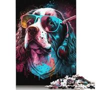 1000 Piece Puzzles Art Colourful Dogs Style Jigsaw Puzzles Game Toys for Adults Family Puzzles Gift Puzzles Adults Challenging 1000pcs (75x50cm)