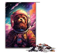1000 Piece Puzzles Astronaut Poodle by SplattersLots of Thick Color Jigsaw for Adults Wood Family Game 75x50cm