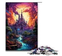1000 Piece Puzzles Bizarre Colorful Castle Jigsaw Puzzles for Adults Wooden Jigsaw Family Games 1000 PCS(75x50cm)