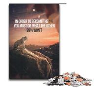 1000 Piece Puzzles Cheetah Motivation Jigsaw Puzzles for Adults Wood Jigsaw Family Game 1000 PCS(38x26cm)