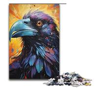 1000 Piece Puzzles Colorful Fantasy Crow Jigsaw Puzzles for Adults Paper Jigsaw Family Games 1000 PCS(38x26cm)