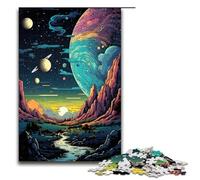 1000 Piece Puzzles Colorful Psychedelic Planetary LandscapeJigsaw for Adults Kids Wooden Puzzles Educational Stress Relief Toy Puzzle 1000 PCS(75x50cm)