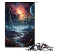 1000 Piece Puzzles Colorful Psychedelic Planetary LandscapeJigsaw for Adults Kids Wooden Puzzles Educational Stress Relief Toy Puzzle 1000 PCS(38x26cm)
