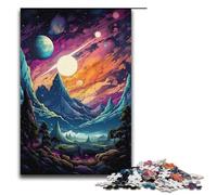 1000 Piece Puzzles Colorful Psychedelic Planetary LandscapeJigsaw for Adults Kids Wooden Puzzles Educational Stress Relief Toy Puzzle 1000 PCS(38x26cm)