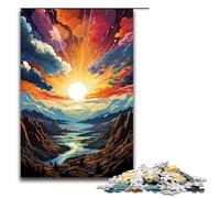 1000 Piece Puzzles Colorful Psychedelic Scene in North PointJigsaw for Adults Kids Wooden Puzzles Educational Stress Relief Toy Puzzle 1000 PCS(75x50cm)