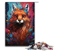 1000 Piece Puzzles Colorful Psychedelic SquirrelJigsaw for Adults Kids Wooden Puzzles Educational Stress Relief Toy Puzzle 1000 PCS(38x26cm)