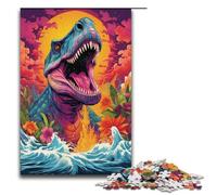 1000 Piece Puzzles Colorful Tyrannosaurus Rex from The FutureJigsaw for Adults Kids Wooden Puzzles Educational Stress Relief Toy Puzzle 1000 PCS(38x26cm)