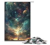 1000 Piece Puzzles Colorful Universe Planet Jigsaw Puzzles for Adults Wooden Jigsaw Family Games 1000 PCS(38x26cm)