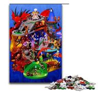 1000 Piece Puzzles Demon's DemakeJigsaw for Adults Kids Wooden Puzzles Educational Stress Relief Toy Puzzle 75x50cm