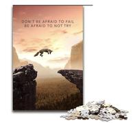 1000 Piece Puzzles Dont Be Afraid To Fail for Adults Wooden Jigsaw Family Games 75x50cm