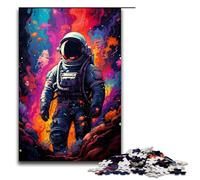 1000 Piece Puzzles Drawing Adventurous Astronaut Jigsaw Puzzles for Adults Wooden Jigsaw Family Games 1000 PCS(75x50cm)