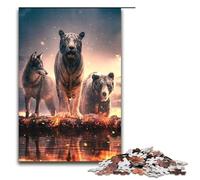 1000 Piece Puzzles Dying Embers for Adults Wooden Jigsaw Family Games 75x50cm