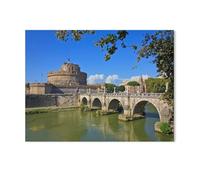 1000 Piece Puzzles，Engelsburg and Engels Bridge in Rome，for Children and Adults, Assembly Puzzle, Fun Game（50x70cm）-Z43
