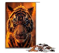 1000 Piece Puzzles Fiery Tigers for Adults Wooden Jigsaw Family Games 1000 PCS