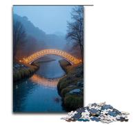 1000 Piece Puzzles Flowing Water BridgeJigsaw for Adults Kids Wooden Puzzles Educational Stress Relief Toy Puzzle 1000 PCS(75x50cm)