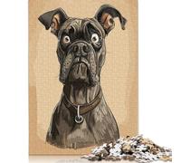 1000 Piece Puzzles for Adults 1000 Pieces Cane Corso Caricature Jigsaw Puzzles for Teenagers Woodenboard Puzzles Toy Intellectual Game 1000pcs (75x50cm)
