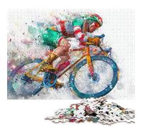 1000 Piece Puzzles for Adults 1000 Pieces Colorful Cycling Adventure Jigsaw Puzzles for Teenagers Woodenboard Puzzles Toy Intellectual Game 1000pcs (75x50cm)