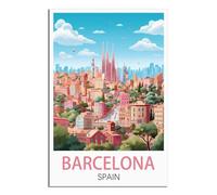 1000 Piece Puzzles for Adults Barcelona Spain Recycled Paper Jigsaw Puzzle 1000 Pieces - Fun and Challenging Family Game Great Gift Idea 26x38cm