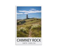 1000 Piece Puzzles for Adults，Chimney Rock North Carolina Posters，Recycled Paper Jigsaw Puzzle 1000 Pieces - Fun and Challenging Family Game Great Gift Idea 52x38cm