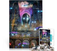 1000 Piece Puzzles for Adults City Hall Made of cardboard Suitable for people aged 14 and above Relaxing games Improving love between couples。size：38x52cm/14.96x20.47inch