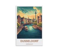 1000 Piece Puzzles for Adults Dusseldorf Germany Recycled Paper Jigsaw Puzzle 1000 Pieces - Fun and Challenging Family Game Great Gift Idea 52x70cm