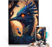 1000 Piece Puzzles for Adults Enchanted kingdom Ostrich Made of cardboard Suitable for people aged 14 and above Challenge Toy Unique Home Decorations and Gifts。size：38x52cm/14.96x20.47inch
