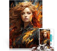 1000 Piece Puzzles for Adults female war goddess Made of cardboard Suitable for people aged 14 and above Interesting stress reduction gifts for friends and family。size:38x52cm/14.96x20.47inch