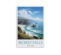 1000 Piece Puzzles for Adults McWay Falls Big Sur Recycled Paper Jigsaw Puzzle 1000 Pieces - Fun and Challenging Family Game Great Gift Idea 26x38cm