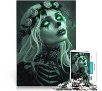 1000 Piece Puzzles for Adults Neon Green Zombie Princess Made of wood Suitable for people aged 14 and above educational challenge Fun activities at home, birthday gifts, travel gifts。