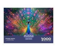 1000 Piece 。 Puzzles for Adults Peacock 。 Puzzle Funny Beautiful Animals 1000 Pieces Puzzles for Challenging Family Activity Game Wall Decor DIY Puzzle Gifts 70x50cm/1000pcs