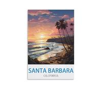 1000 Piece Puzzles for Adults Santa Barbara California Surfing Puzzles Micro Pieces Challenging Difficult Puzzles Christmas Birthday Gift Game Toys 38x26cm