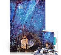 1000 Piece Puzzles for Adults Starry Nights Made of cardboard Suitable for people aged 14 and above Improve memory gifts for friends and family。size:38x52cm/14.96x20.47inch