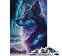 1000 Piece Puzzles Galaxy Border Collie Style Jigsaw Puzzles Game Toys for Adults Family Puzzles Gift Puzzles Adults Challenging 1000pcs (75x50cm)