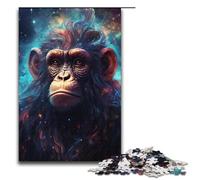 1000 Piece Puzzles Galaxy Monkey Jigsaw Puzzles for Adults Wooden Jigsaw Family Games 1000 PCS(38x26cm)