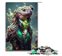 1000 Piece Puzzles Gentleman Frog Jigsaw for Adults Wood Family Game 75x50cm