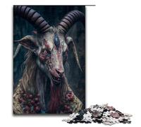 1000 Piece Puzzles Goat Devil for Adults Wooden Jigsaw Family Games 75x50cm