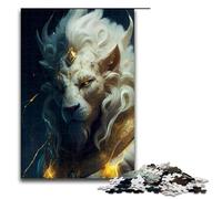 1000 Piece Puzzles Lion God of Thunder Jigsaw Puzzles for Adults Wooden Jigsaw Family Games 1000 PCS(75x50cm)