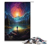 1000 Piece Puzzles Looking at The World Alone Jigsaw Puzzles for Adults Paper Jigsaw Family Games 1000PCS(38x26cm)