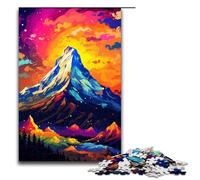 1000 Piece Puzzles Mountain Peak Is Surrounded by SplattersLots of Color Jigsaw for Adults Wood Family Game 75x50cm