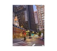 1000 Piece Puzzles，Old State House, Boston Massachusetts, USA，for Children and Adults, Assembly Puzzle, Fun Game（50x70cm）-L35