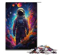 1000 Piece Puzzles Painting Color Astronaut Jigsaw Puzzles for Adults Paper Jigsaw Family Games 1000PCS(38x26cm)