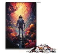 1000 Piece Puzzles Painting Color Astronaut Jigsaw Puzzles for Adults Paper Jigsaw Family Games 1000PCS(38x26cm)