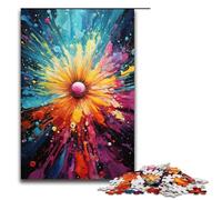 1000 Piece Puzzles Painting of Exploding Flowers Jigsaw Puzzles for Adults Wooden Jigsaw Family Games 1000 PCS(75x50cm)