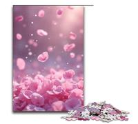 1000 Piece Puzzles Pink And White Petals Falling Like SnowJigsaw for Adults Kids Wooden Puzzles Educational Stress Relief Toy Puzzle 1000 PCS(75x50cm)