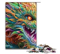 1000 Piece Puzzles Psychedelic Art DragonJigsaw for Adults Kids Wooden Puzzles Educational Stress Relief Toy Puzzle 1000 PCS(75x50cm)
