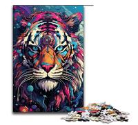 1000 Piece Puzzles Robot Tiger by SplattersLots of Thick Coloured Cloud Jigsaw for Adults Wood Family Game 1000 PCS