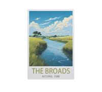 1000 Piece Puzzles，The Broads National Park，for Children and Adults, Assembly Puzzle, Fun Game（75x50cm）-AI31