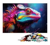1000 Piece Puzzles The Mysterious Chameleon Jigsaw Puzzle For Kids Wooden Jigsaw Educational Games For Adults 1000 PCS(75x50cm)