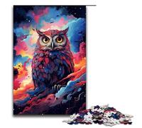 1000 Piece Puzzles The Owl in The Crater Is Surrounded for Adults Wooden Jigsaw Family Games 75x50cm